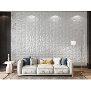 Vente-unique Panneau mural 3D a peindre - pack de 3m² - lot de 12 pieces - ANGLY