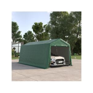 Outsunny Tente garage carport dim. 6L x 3l x 2,62H m acier galvanise PE haute densite 180 g/m² impermeable anti-UV vert