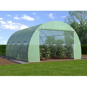 Vente-unique.com Serre tunnel avec structure en acier 12 m² - L300 x l400 x H200 cm - IPOMEA