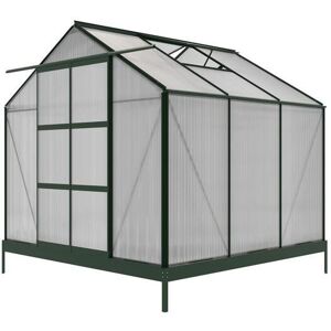 Serre de Jardin en polycarbonate de 5,9 m² avec embase - Vert - ANISSA