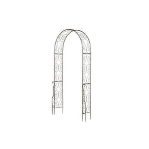 Outsunny Arche de jardin arche à rosiers style fer forgé dim. 120L x 30l x 226H cm métal époxy noir vieilli cuivré - Publicité