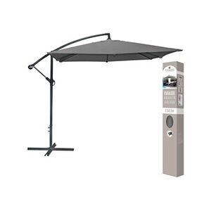 Sunnydays Parasol déporté avec manivelle - 250 x 250 cm. - Gris - Design - Publicité