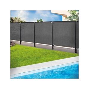 ProBache Brise vue renforcé 1,2 x 10 M gris 220 gr/m² luxe PRO - Publicité