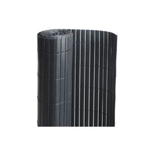 Jardideco Canisse PVC double face Noir 6 m - 2 rouleaux de 3 x 1,20 m - - Publicité