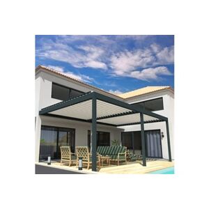 Ombrazur Pergola Bioclimatique COCOON Mixte Gris anthracite / Blanc 6,00x3,038m Verin + LED - Publicité