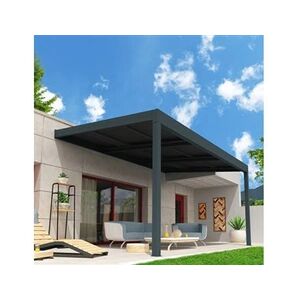 Ombrazur Pergola solaire ENERGY Gris anthracite 5,380x5,798m 6000W - Publicité