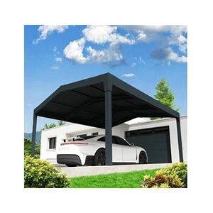 Ombrazur Carport solaire ENERGY 2 pentes Gris anthracite 5,384x4,732m 4800W - Publicité