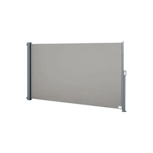 Outsunny Store latéral brise-vue paravent rétractable dim. 3L x 1,60H m alu. polyester anti-UV haute densité 280 g/m² gris - Publicité