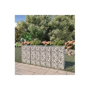 VIDAXL Mur à gabion avec couvercles Acier galvanisé 200 x 20 x 85 cm - Publicité