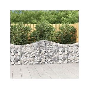 VIDAXL Paniers à gabions arqués 4 pcs 200x30x80/100 cm Fer galvanisé - Publicité