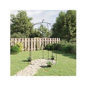 VIDAXL Arche de jardin Noir Ø180x255 cm Acier - Publicité