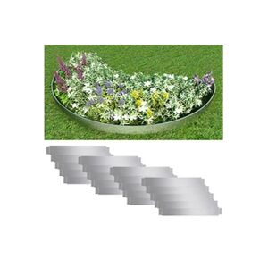 VIDAXL Clôture de pelouse flexible 20 pcs Acier galvanisé 100x14 cm - Publicité