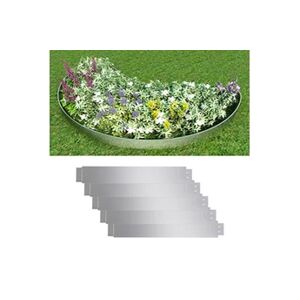 VIDAXL Clôture flexible de pelouse 5 pcs Acier galvanisé 100x14 cm - Publicité