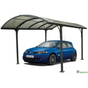 Carport Aluminium - Toit Demi-Rond 14,62 M2 - Publicité