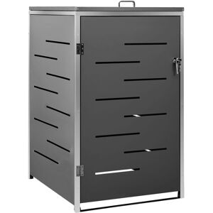 vidaXL Abri pour poubelle 69x77,5x112,5 cm Inox - Publicité