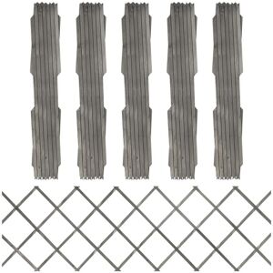 vidaXL Clôture à treillis 5 pcs Gris Bois de sapin massif 180x60 cm - Publicité