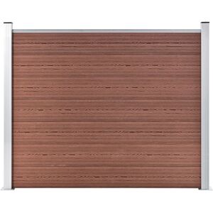 VidaXL Panneau de clôture WPC 180x146 cm Marron - Publicité