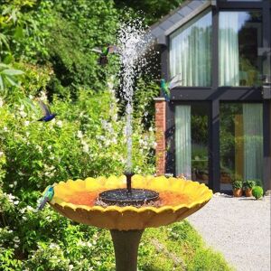 Fontaine de jardin solaire pour 2.5 W avec batterie de secours de 1000 mAh, pompe de fontaine d'eau à énergie solaire pour bain d'oiseaux, bassin de jardin, piscine extérieure - Publicité
