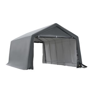 Outsunny Tente garage carport 6 x 3 6 m bâche 195g/㎡ anti-UV armature acier galvanisé gris