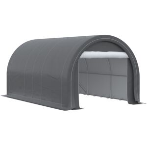 Outsunny Tente de garage Carport résistant à l'eau protection UV UPF 30 + parois latéraux amovibles 5 x 3 m gris   Aosom France
