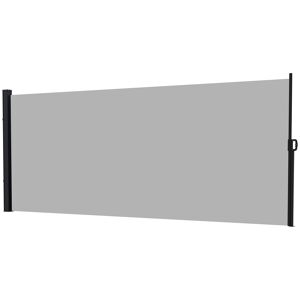 Outsunny Store latéral Brise-Vue paravent rétractable dim. 4L x 1,80H m alu. Polyester Anti-UV Haute densité 180 g/m² Gris