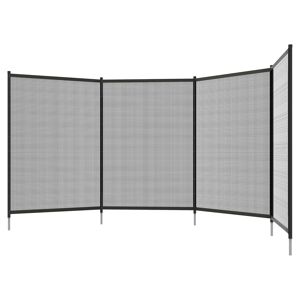 Outsunny Clôture barrière de sécurité pour piscine filet - lot de 4 panneaux - Dim. 365L x 126H cm - noir