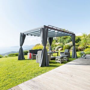 Hespéride Pergola BELIZE Graphite 3,8 x 3 m - Aluminium Ancien prix : 999€ Hespéride