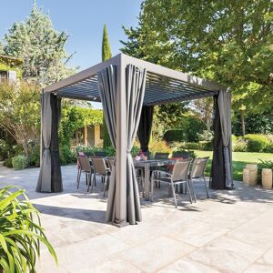 Hespéride Pergola bioclimatique EVORA petit modèle Graphite 3,6 x m - Aluminium Ancien prix : 2 999€ Hespéride