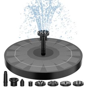 MongTong Pompe de fontaine solaire pour bain d'oiseaux 2.5W, pompe de fontaine solaire pour bain d'oiseaux avec 6 buses, pompe de fontaine d'eau à énergie solaire de 6.7 pouces - Publicité