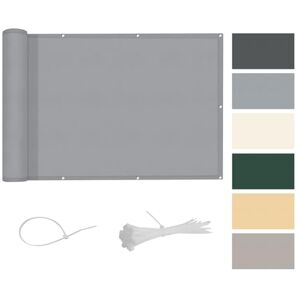 COOL AREA Brise-Vue pour Balcon PES Couverture de confidentialité Écran Vent Protection UV Opaque Résistant aux Intempéries,70x800cm,Grey(Personnalisation) - Publicité