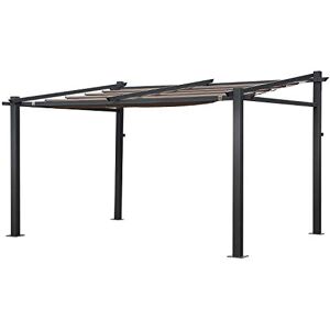 Happy Garden Pergola Murale 3 × 4m FRÉJUS Taupe Structure Aluminium - Publicité