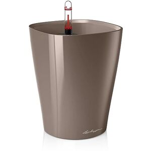 Lechuza – Pot de Fleurs d'Interieur – Deltini – Réserve d'Eau Intégrée – Coloris Taupe – Ø 14 x 18 cm - Publicité