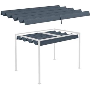 Outsunny Toile de Toit de Rechange pour pergola Toile de Remplacement Protection Solaire Anti-UV 30+ pour pergola de 3 x 2,15 m Gris foncé - Publicité