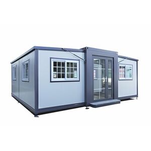 BOVONO Petite maison/petit entrepôt préfabriqué moderne mobile extensible, plastique, acier robuste, porte verrouillable et fenêtre 5,7 x 6 m. Publicité