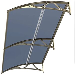 OOzie Auvent de fenêtre de Porte, Support en Alliage d'aluminium, Conception incurvée en Polycarbonate, Forte capacité de Charge, abri de Pluie de Jardin pour Porte arrière, Porche, fenêtre (Couleur : - Publicité