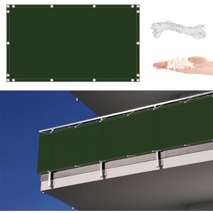 AYLFBFU Brise-Vue pour Balcon 95x200cm, Protection Contre le Vent Protection Visuelle, Brise Vue Balcon Extérieur dans de Nombreuses Tailles et Couleurs pour Terrasse Jardin Balcon Patio, Vert Foncé - Publicité