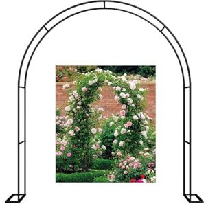 QIANYUANYY Arche Jardin,avec Base, Blanc/Noir, antirouille, Plante grimpante, Serre voûtée en Acier pour Soutenir Les Roses grimpantes, Largeur latérale 40cm, Noir (200 * 230 * 40cm) - Publicité