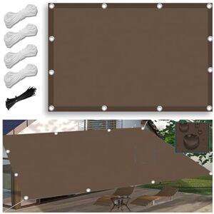 FlySoul Voiles Ombrages Rectangulaire 1.4X3.6M Imperméable Bache Ombrages, Toiles D'ombrages, Filet Ombrages, Protection Solaire Polyester pour Jardins balcons terrasses avec Oeillets et Cordons - Publicité