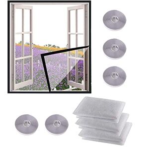 WUWEI Filet de protection pour fenêtre anti-moustique et anti-moustique avec bordure blanche et noire 80 x 100 cm - Publicité