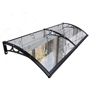 LiYaHead Auvent extérieur d'auvent de Porte d'entrée, Couverture d'abri de Pluie de fenêtre Invisible pour Porte arrière, Porche, fenêtre, Couverture en Polycarbonate Transparent Solide (Taille : 120 - Publicité