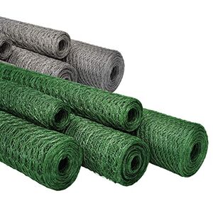 casa pura Rouleau Grillage Triple Torsion Maille Fine Hexagonal Idéal pour protéger Votre Jardin/Vos Animaux, Lapins et Poules   13 mm Maille   100 cm x 25 m, Vert - Publicité