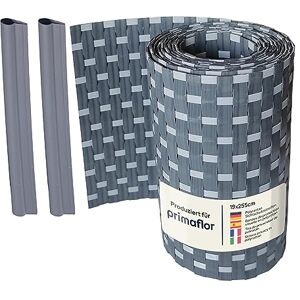 Primaflor - Ideen in Textil Bandes brise-vue en polyrotin – Anthracite/gris, 1 rouleau de 19 x 255 cm avec clips de fixation, pour clôture double fil avec clips, panneaux de clôture pour jardin, terrasse et balcon - Publicité