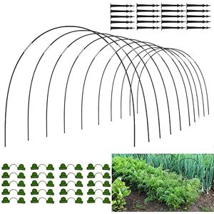 Anyingkai Garden Arceaux pour Serre Tunnel,Cerceau De Serre De Jardin,Kit De Maison De Cerceau De Jardin,Cadre pour Serre De Jardin, Arceaux pour Serre Tunnel pour La Protection des Plantes (30PCS) - Publicité