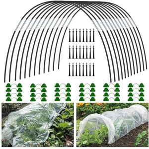 LOEPENLE 108 Arceaux pour Serre Tunnel,cerceaux de serre de jardin,Cerceaux De Jardin,Support Cerceaux De Serre De Jardin,Tunnel Support pour De Jardin Arceaux De Serre,Kit De Maison De Cerceau De Jardin - Publicité