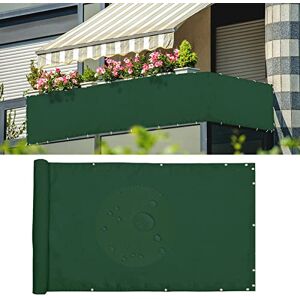 Ommda Brise Vue Occultant HDPE 95% Crème Solaire Anti UV Imperméable et Résistante Brise Vue pour Balcon Jardin Terrasse avec Corde en Nylon et Serre-câble,185 g/m²,Vert Profond,0.75x3m - Publicité