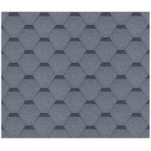 TIMBELA Lot de bardeaux bitumineux Hexagonal Rock H333GREY, Couleur Gris Bitume toiture  M333 pour Chalet de Jardin - Publicité