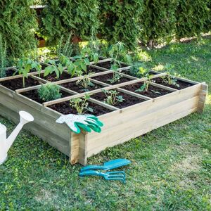 Cemonjardin Carre potager en bois 16 cases 240 L