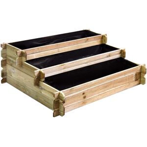 Cemonjardin Carre potager en bois a etages - Petit modele