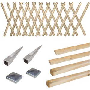 Cemonjardin Kit clôture en bois Prunus H 80 a enfoncer