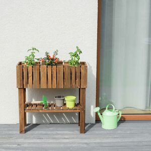 Cemonjardin Potager bac rectangulaire sur pied en bois